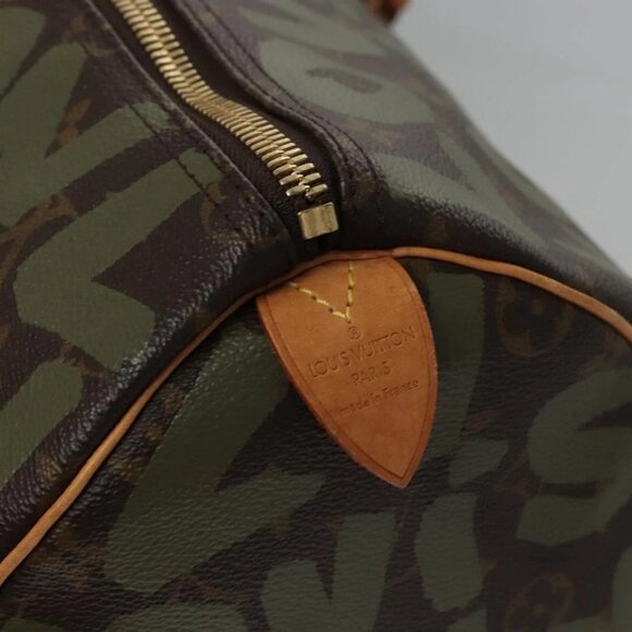 LOUIS VUITTON Monogram graffiti Keepall 50 Boston Bag Khaki M92196 Auth EC602AV - Picture 13 of 16